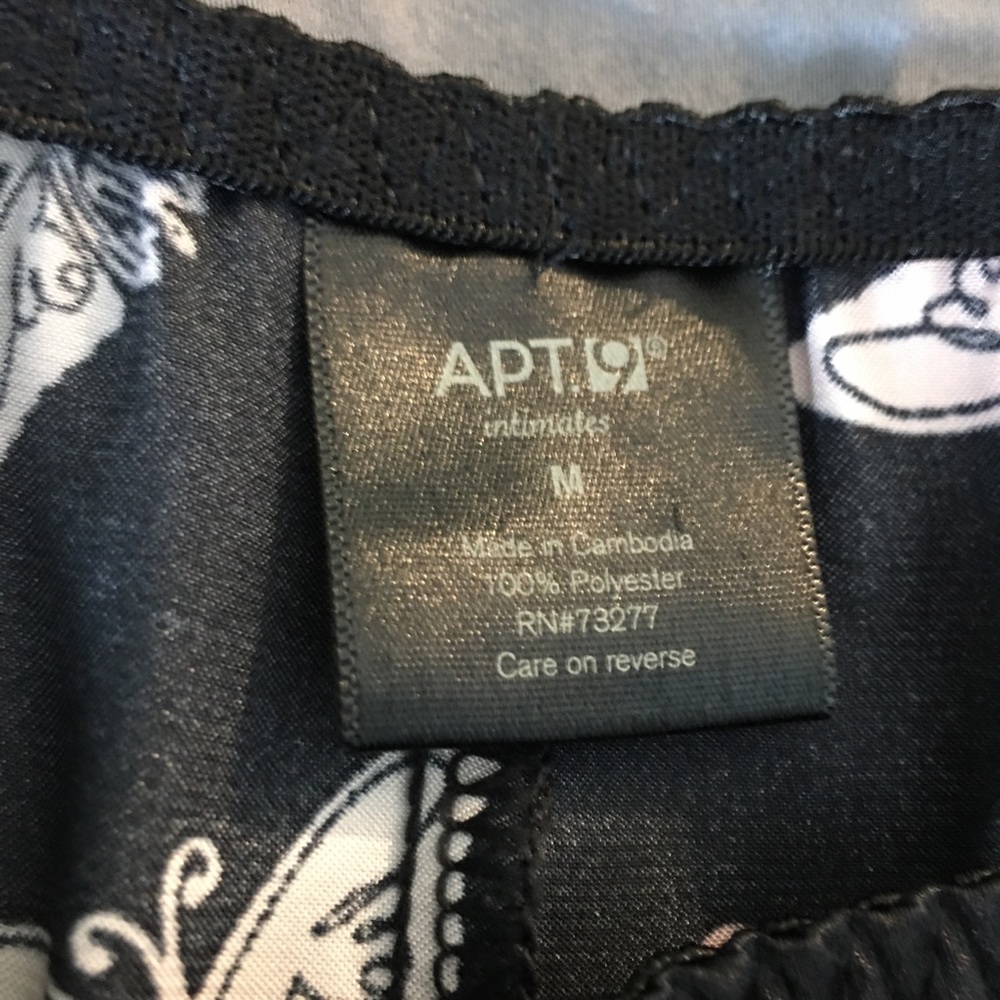 2-Piece Shortie Pajama Set, Pink/Black, Apt. 9 size M - Picture 6 of 9